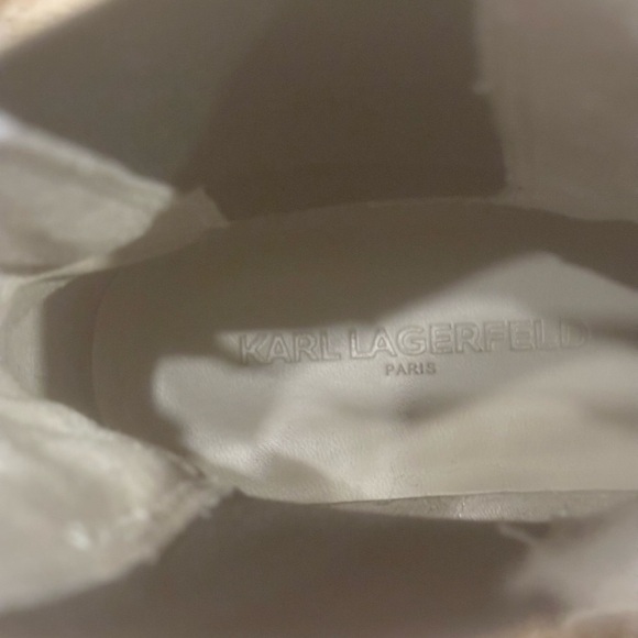 Karl Lagerfeld Paris Suede Chelsea Boots – Chain Ankle Detail, Lug Sole | 7–7.5 - Picture 15 of 16